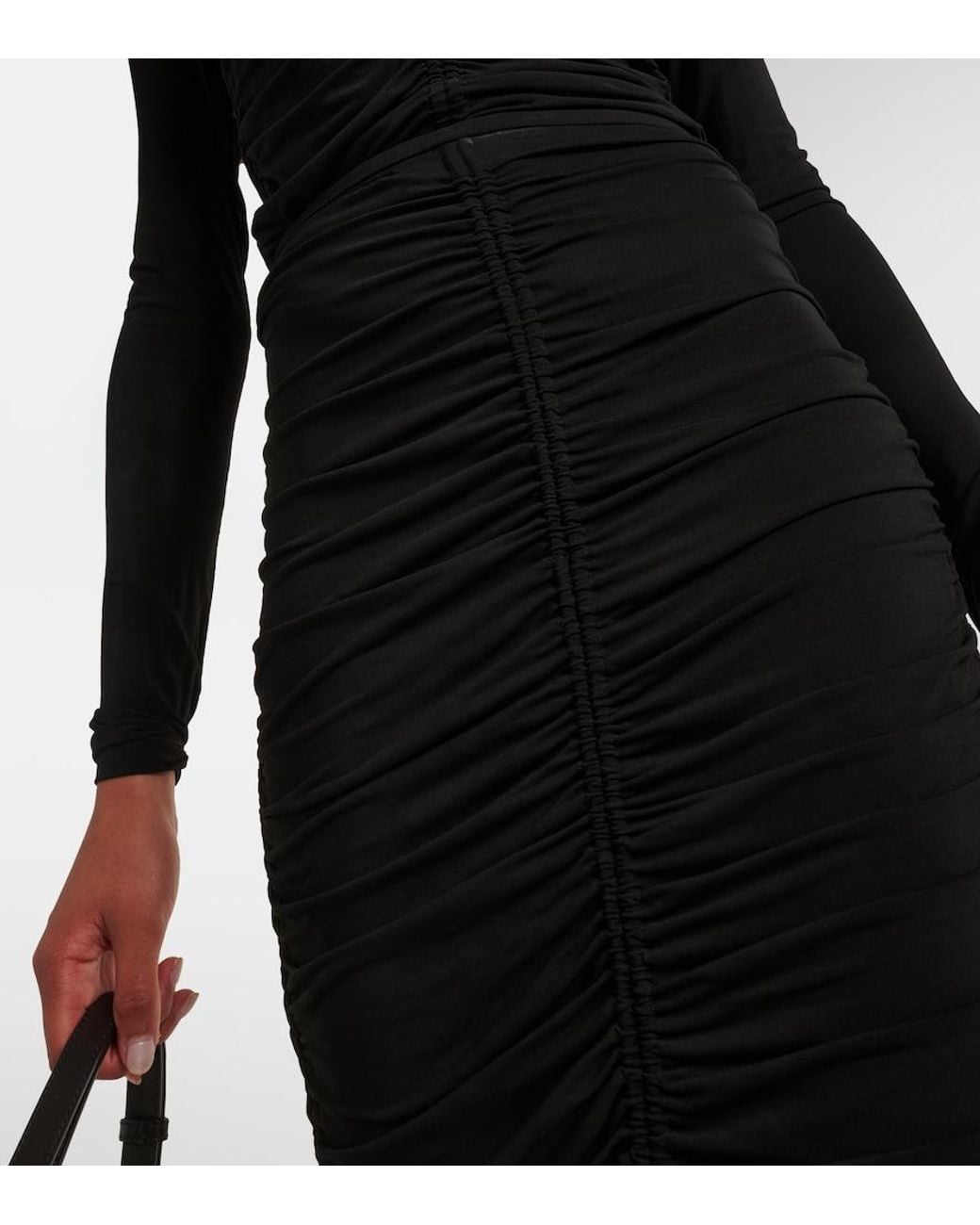 Isabel Marant Black Vicky Jersey Midi Skirt