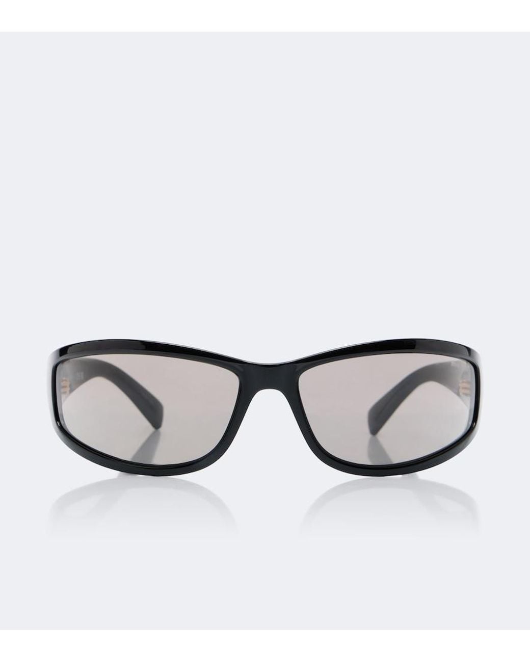 Miu Miu Black Signature Rectangular Sunglasses