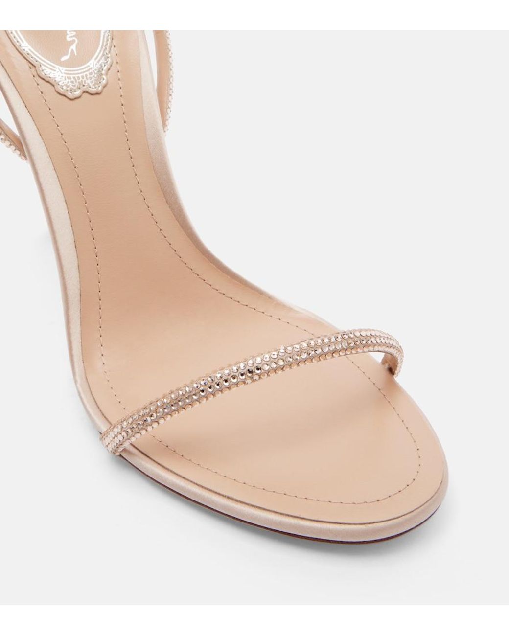 Rene Caovilla Metallic Ellabrita Embellished Sandals