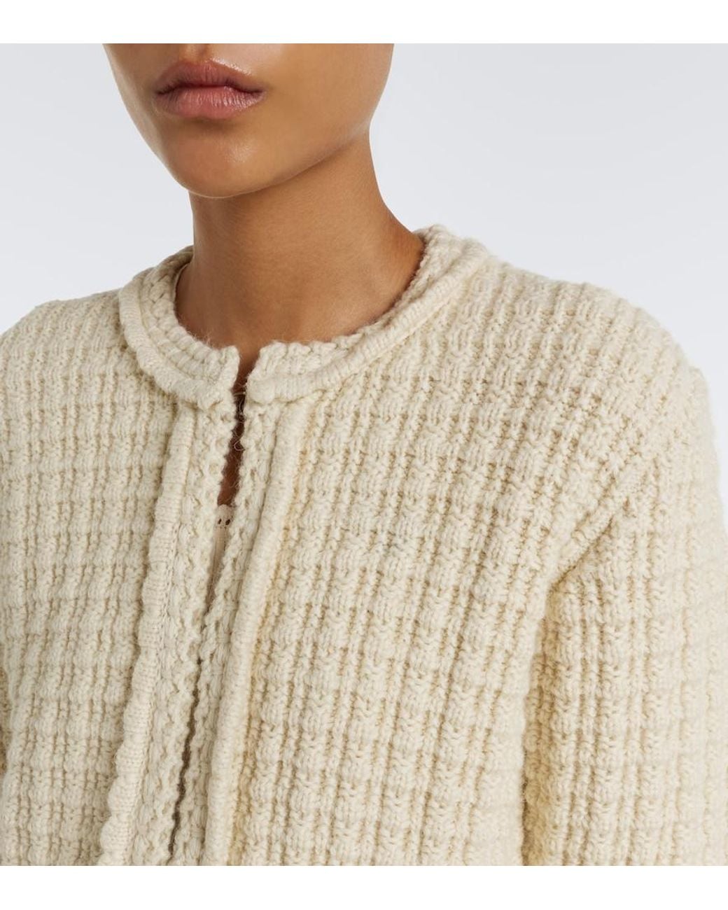 Isabel Marant Natural Hortense Wool And Alpaca Cardigan