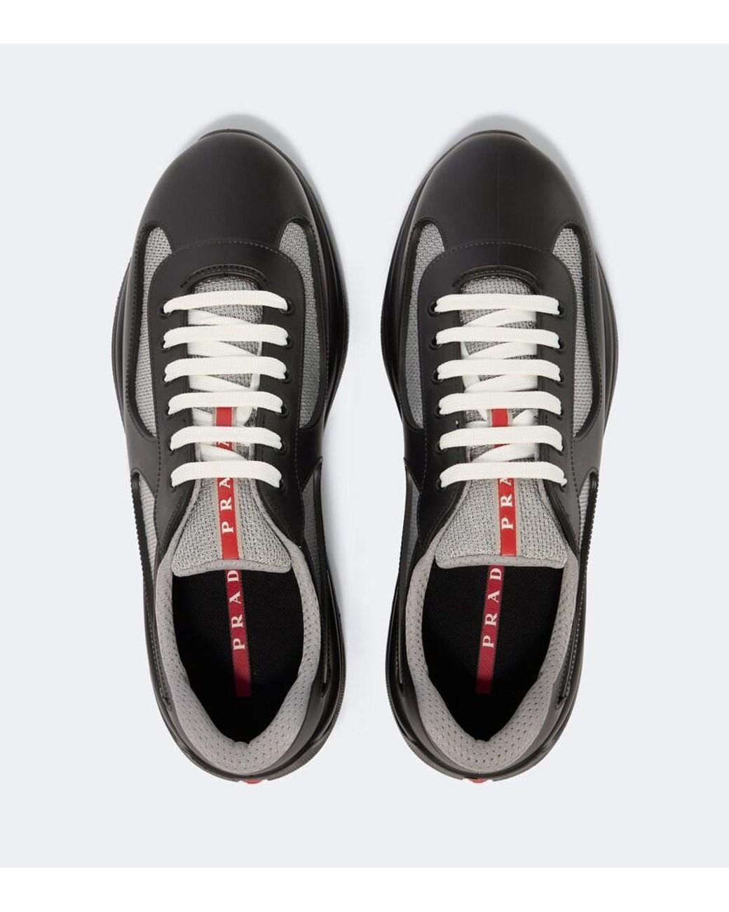 Prada Black Recycled Polyester-blend Sneakers for men