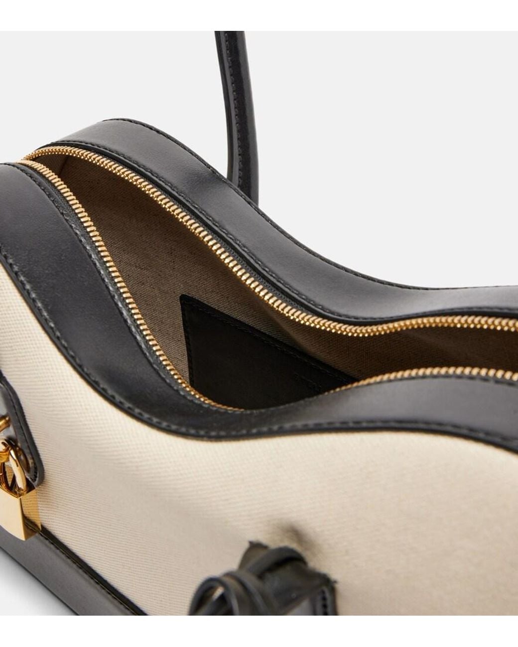 Stella McCartney Natural Ryder Medium Canvas Shoulder Bag