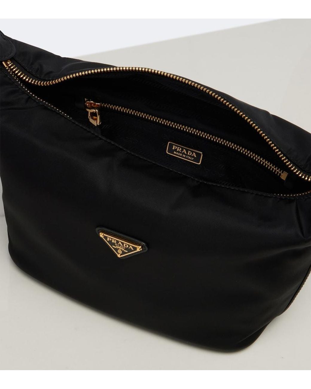 Prada Black Cherie Mini Re-Nylon Top-Handle Bag