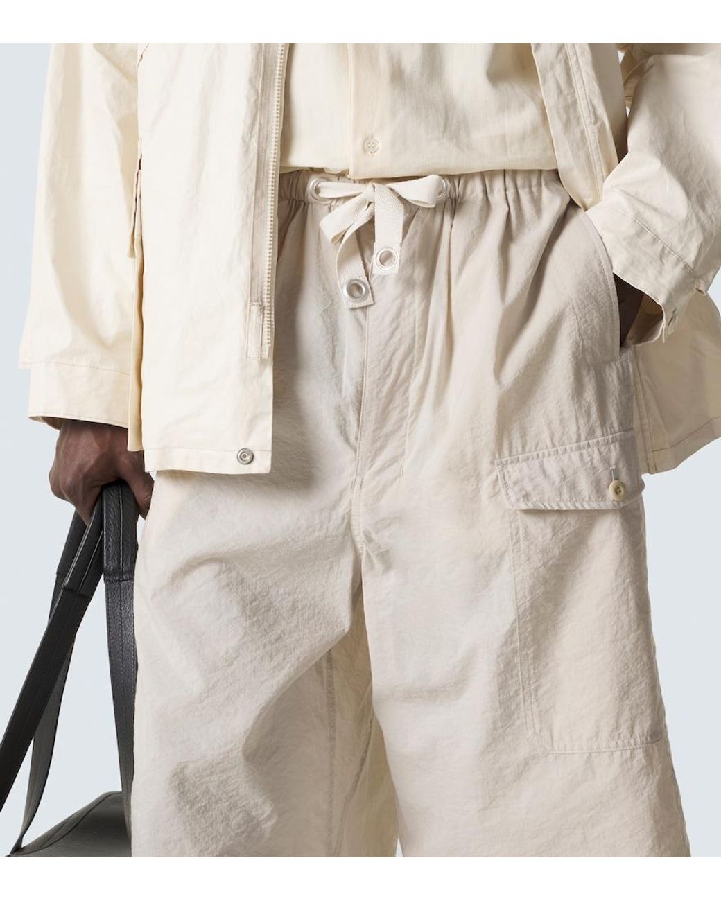 Lemaire Natural Cotton-Blend Bermuda Shorts for men