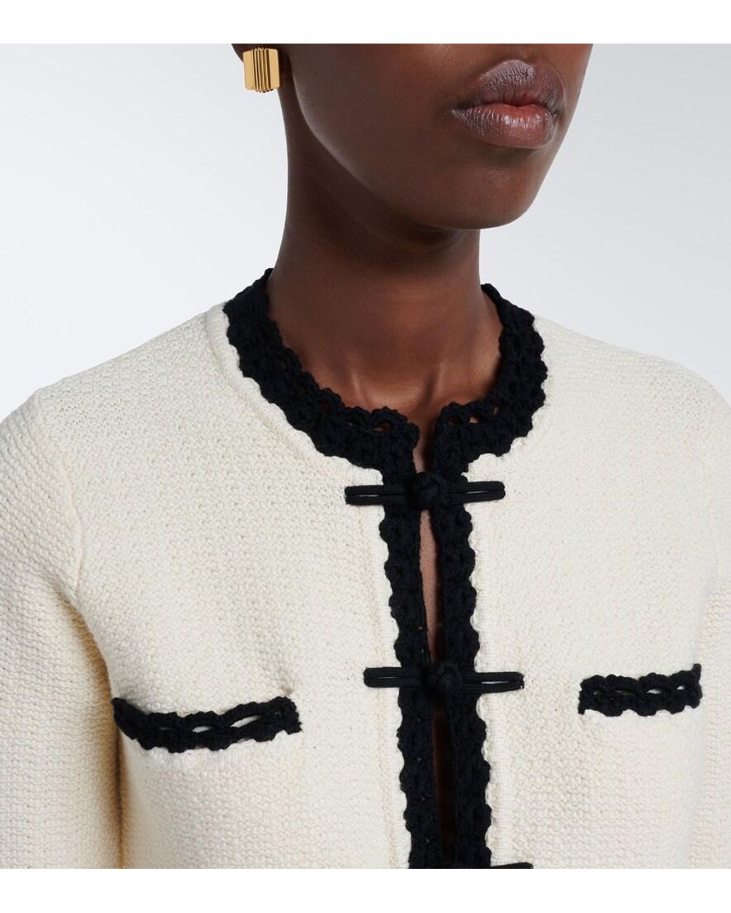 Posse Natural Hattie Crochet-Trimmed Jacket