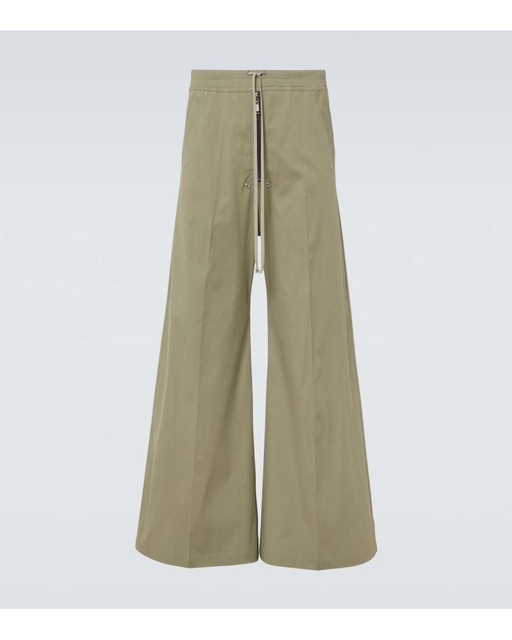 Rick Owens Natural Bela Cotton Poplin Wide-Leg Pants for men