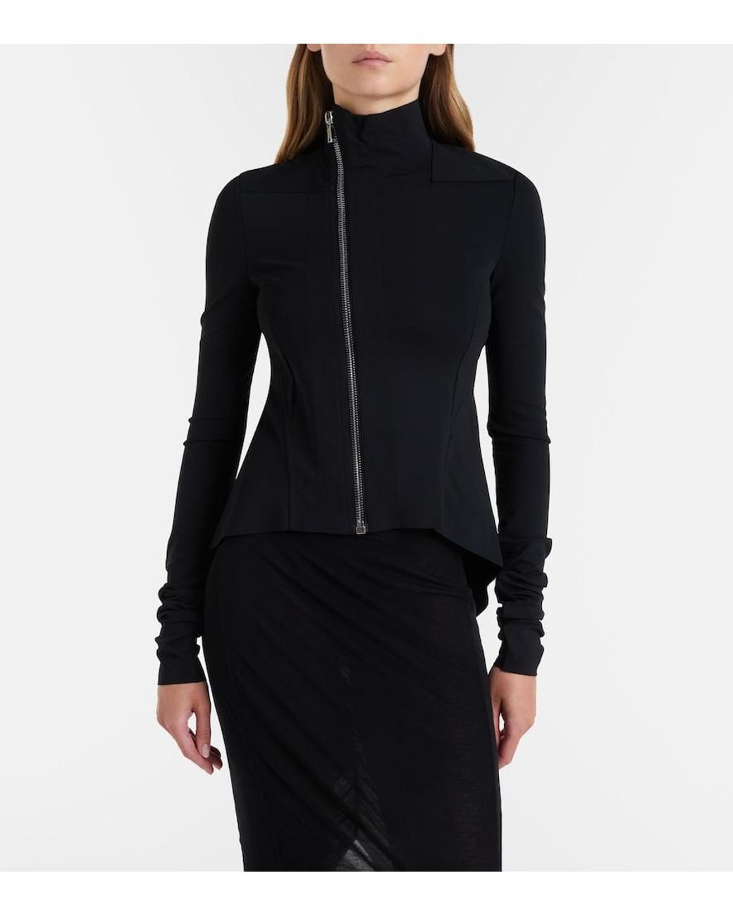 Rick Owens Blue Naska Gary Biker Jacket