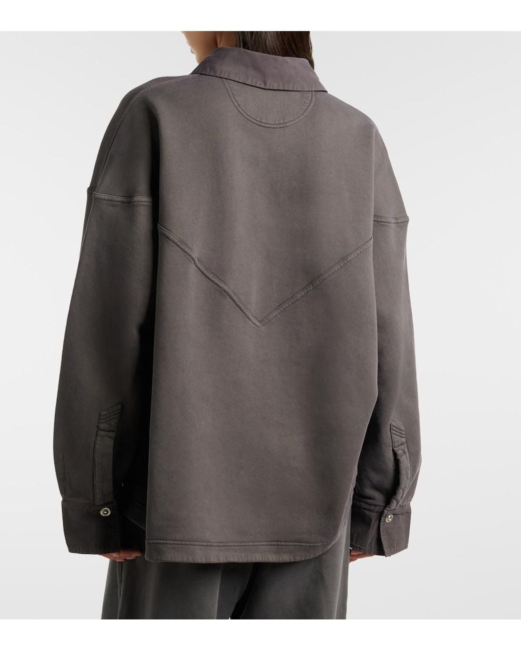 The Attico Gray Cotton Sweatshirt