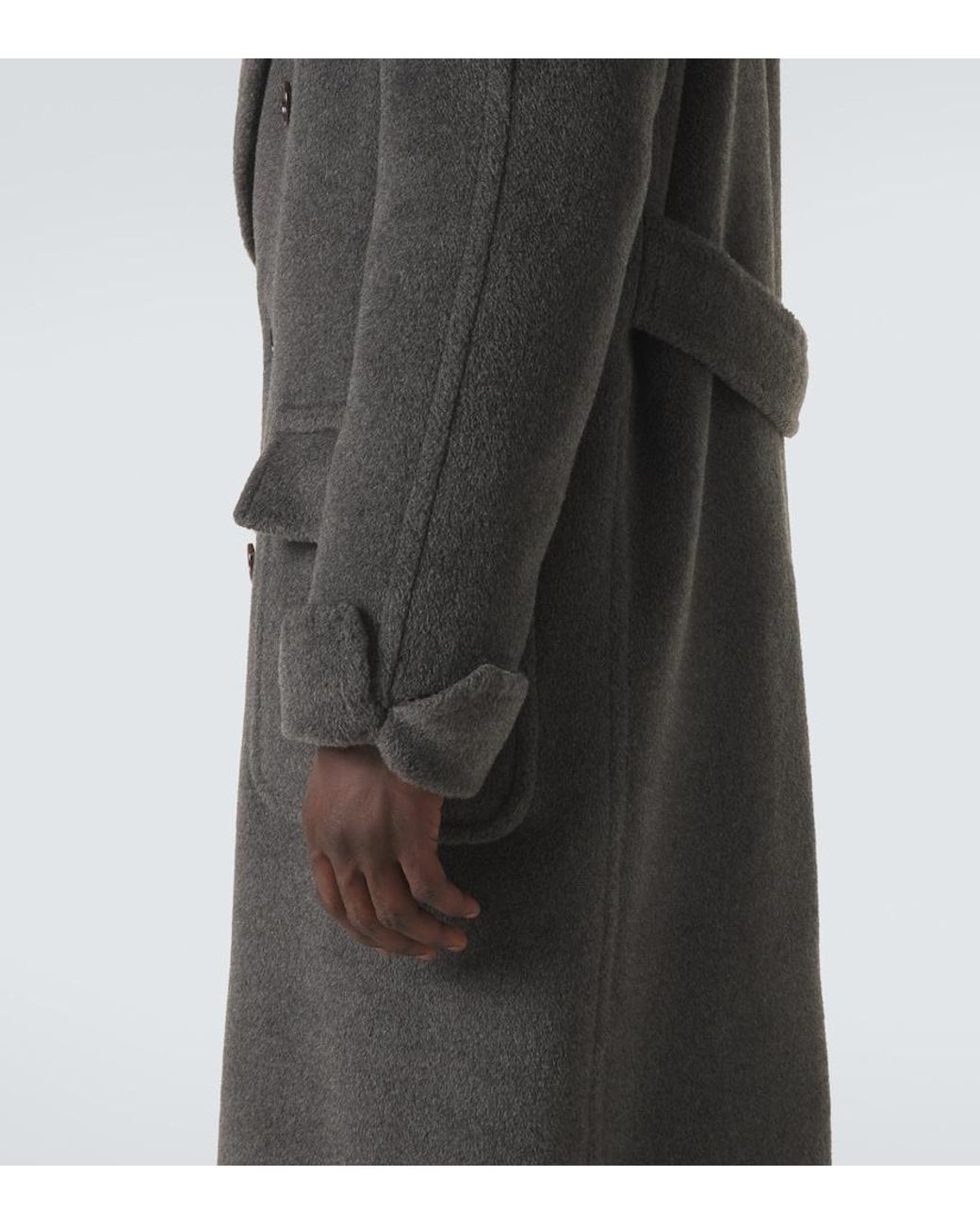 Umit Benan Black Gianni Alpaca And Wool Coat for men