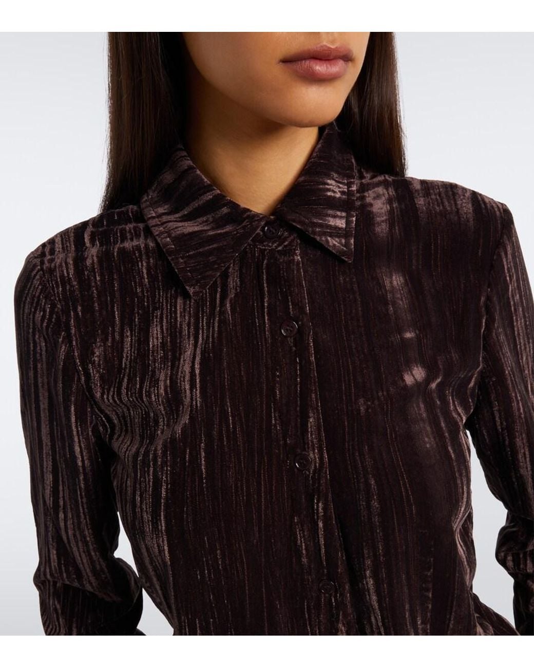 Proenza Schouler Purple Label Madi Velvet Shirt