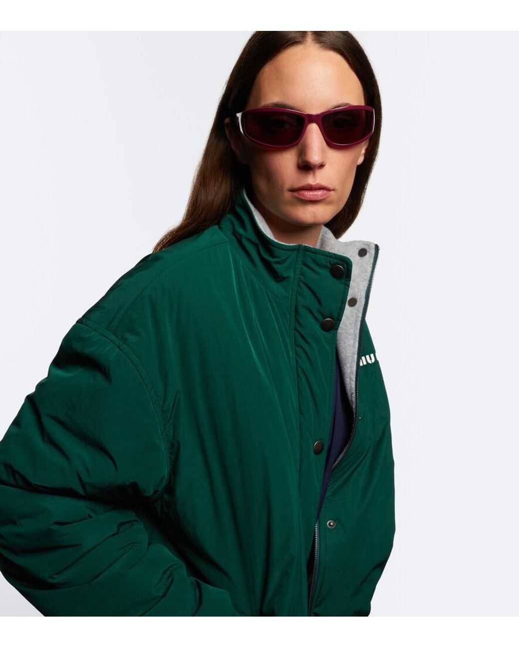 Miu Miu Pink Signature Rectangular Sunglasses