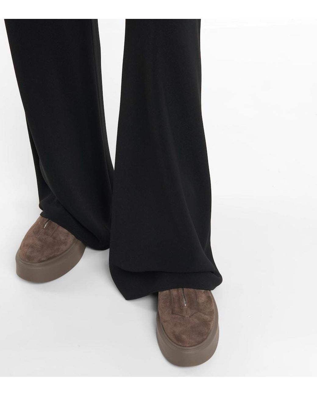 The Row Brown Zipped Boot 1 Suede Boots