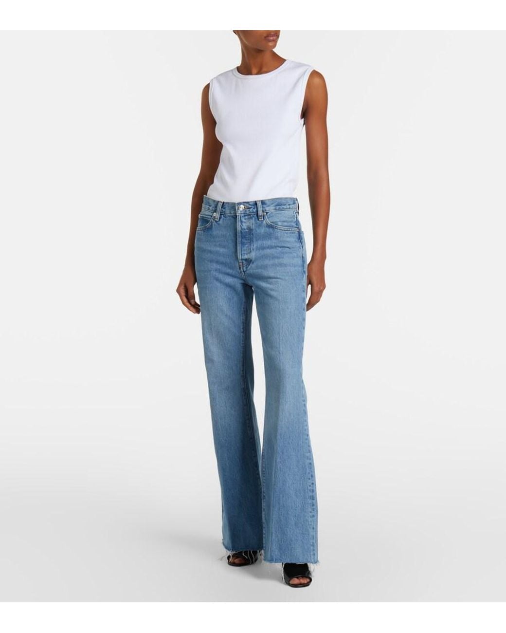 FRAME Blue The Lax Flared Jeans