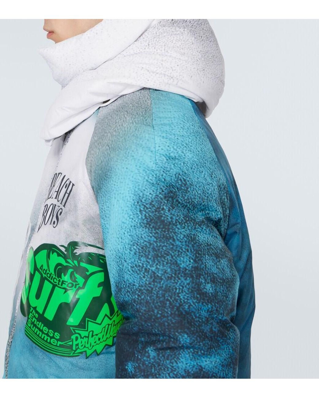ERL Blue Printed Puffer Jacket for men