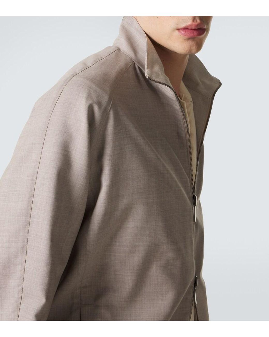 STÒFFA Gray Reversible Wool And Linen Blouson Jacket for men