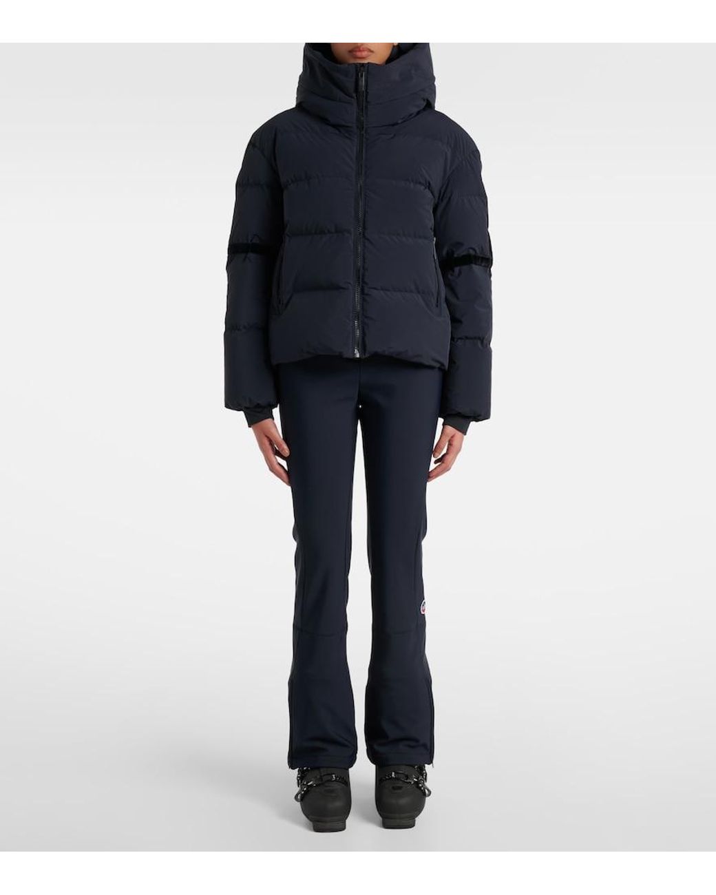 Fusalp Blue Barsy Velvet-Trimmed Down Ski Jacket
