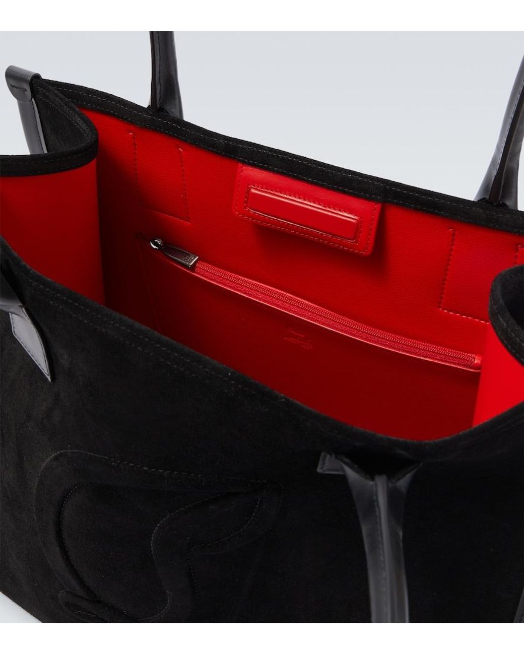 Christian Louboutin Black By My Side Suede Tote Bag for men