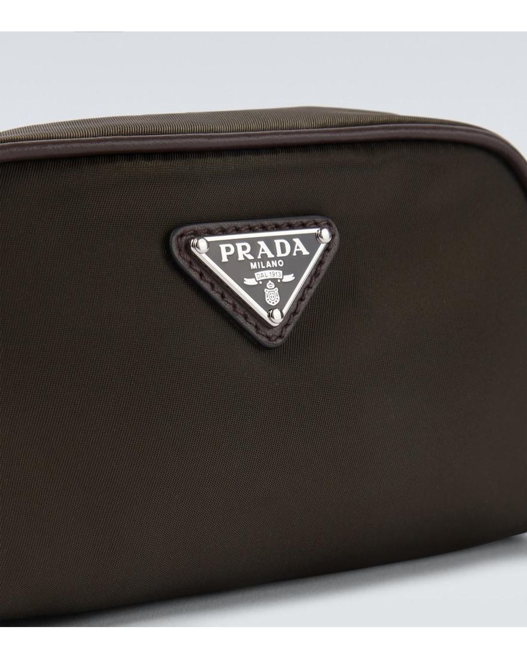 Prada Brown Speedrock Re-Nylon Pouch for men