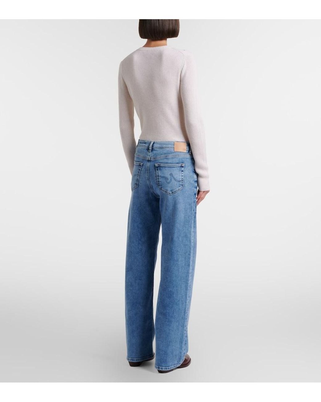 AG Jeans Blue New Baggy Wide-Leg Jeans