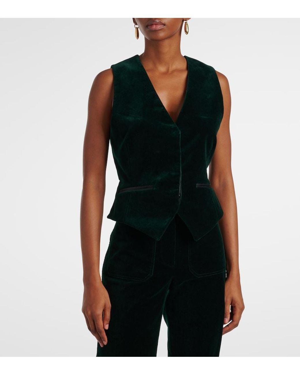 Victoria Beckham Black Velvet Vest