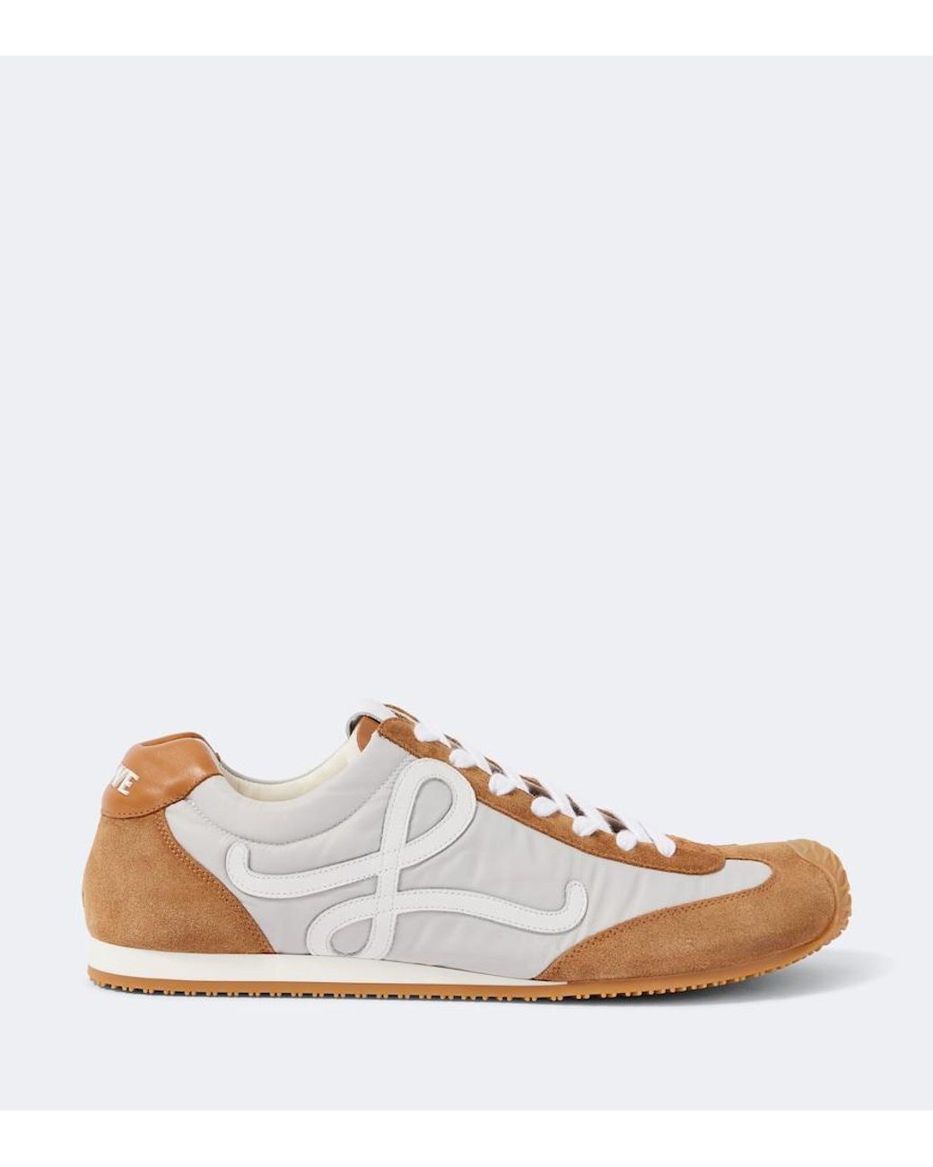 Loewe White Ballet Runner 2.0 Suede-Trimmed Sneakers for men