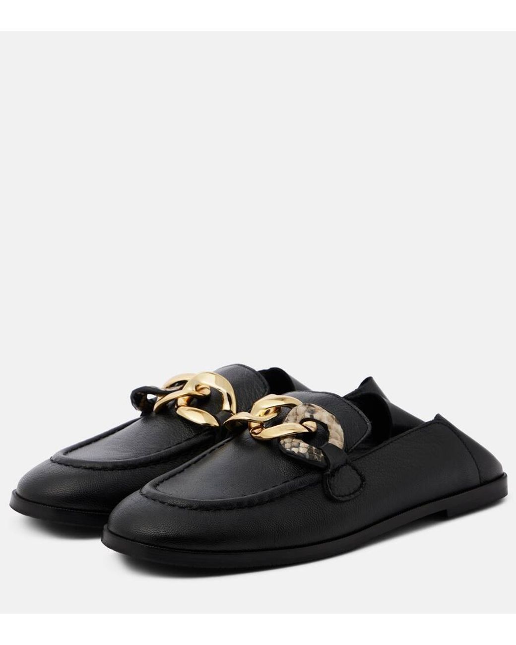 【関税込み】See by Chloe ブラック Chain Line ローファー See by Chloéのブラック Chain Line ローファーがセール中