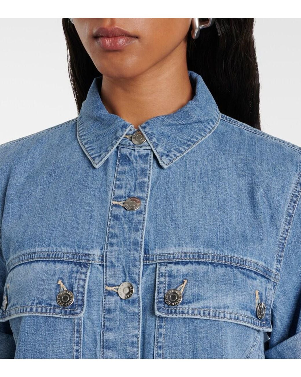 Veronica Beard Blue Warren Denim Shirt Dress