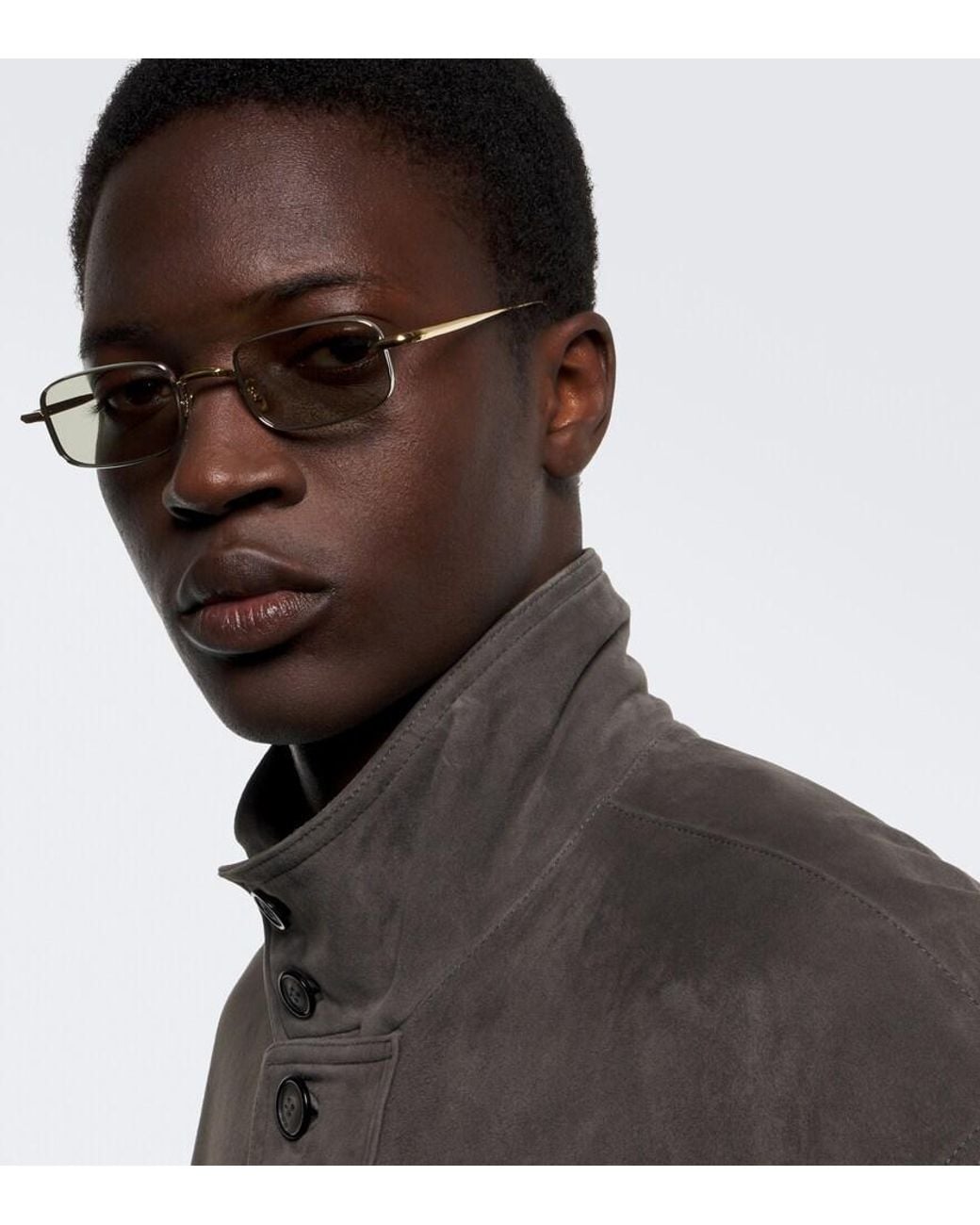 Jacques Marie Mage Metallic Dusk Rectangular Sunglasses for men