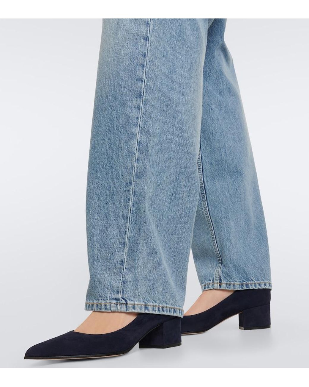 Gianvito Rossi Blue Piper Suede Pumps