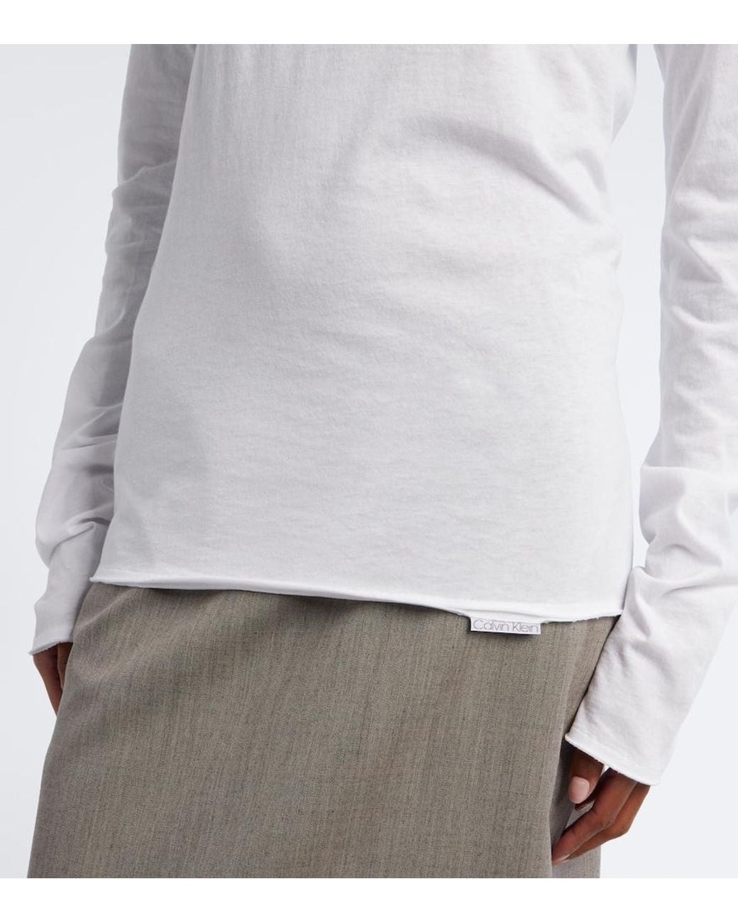Calvin Klein White Gardenia Cotton T-Shirt