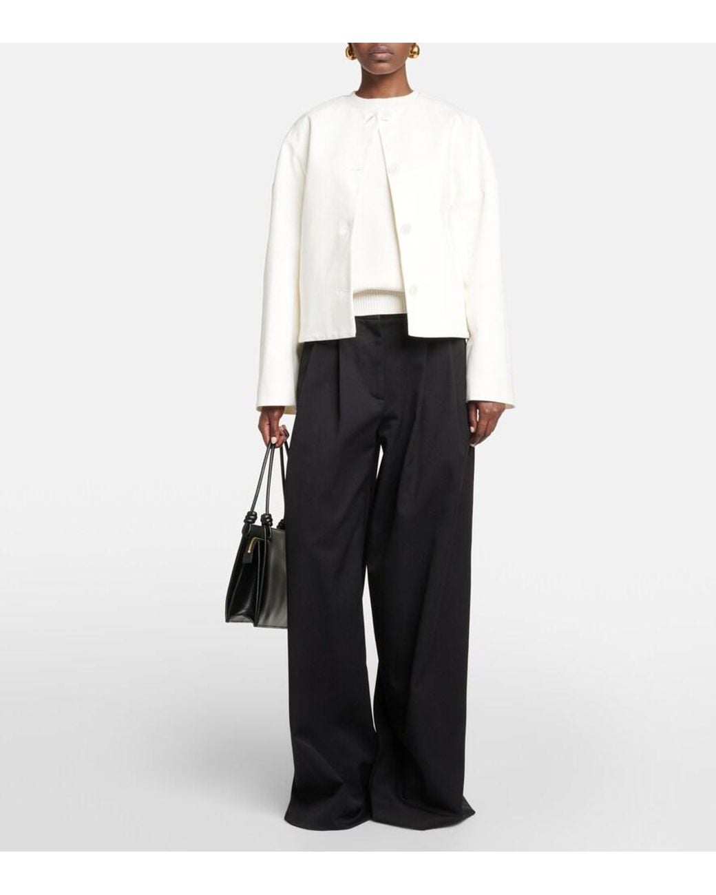 FFORME White Dev Cropped Denim Jacket