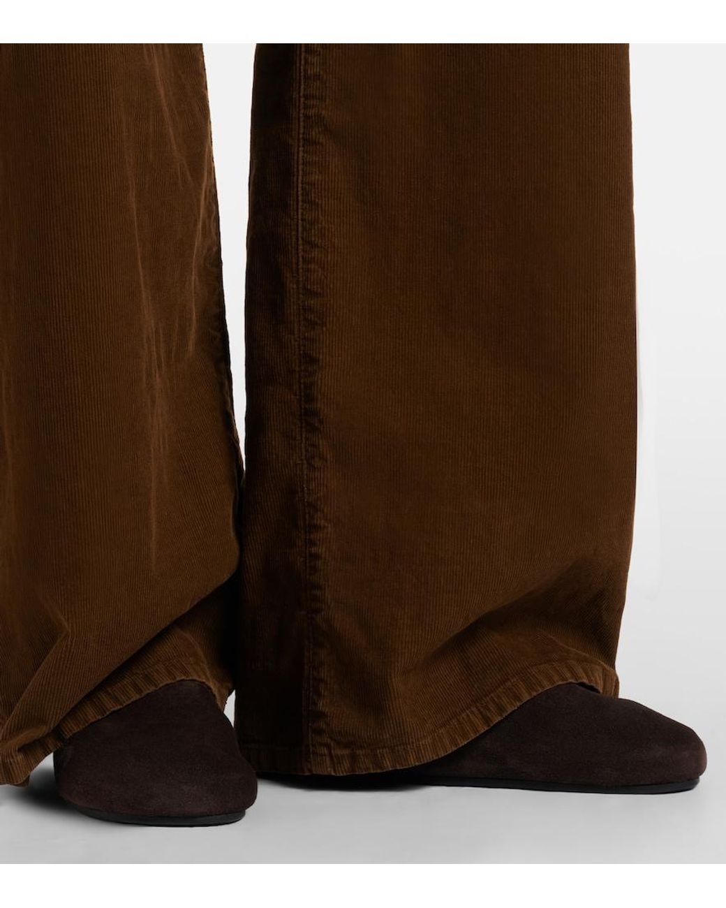 The Row Brown Hudson Two Suede Mules