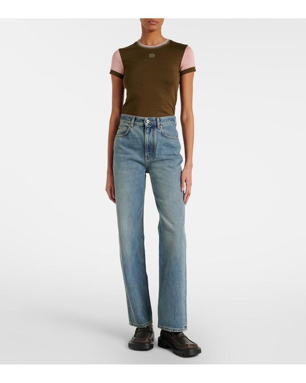 Loewe Blue High-Rise Wide-Leg Jeans