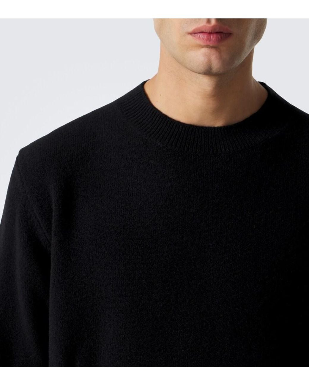Simone Rocha Black Braided Wool-Blend Sweater for men