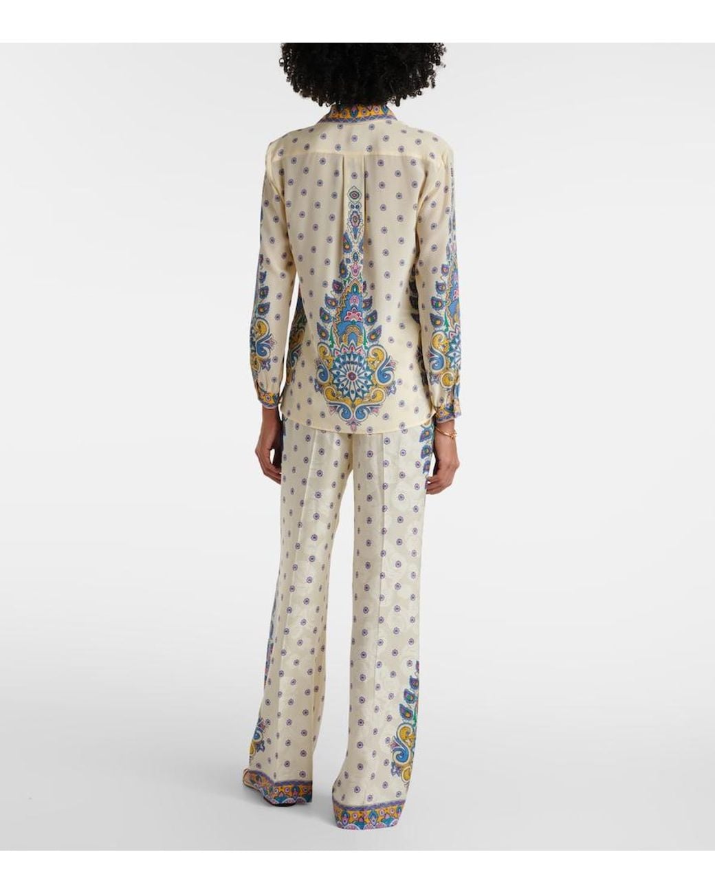Etro White Elegant Silk Shirt For