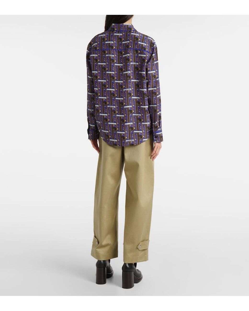 Burberry Blue Silk Shirt