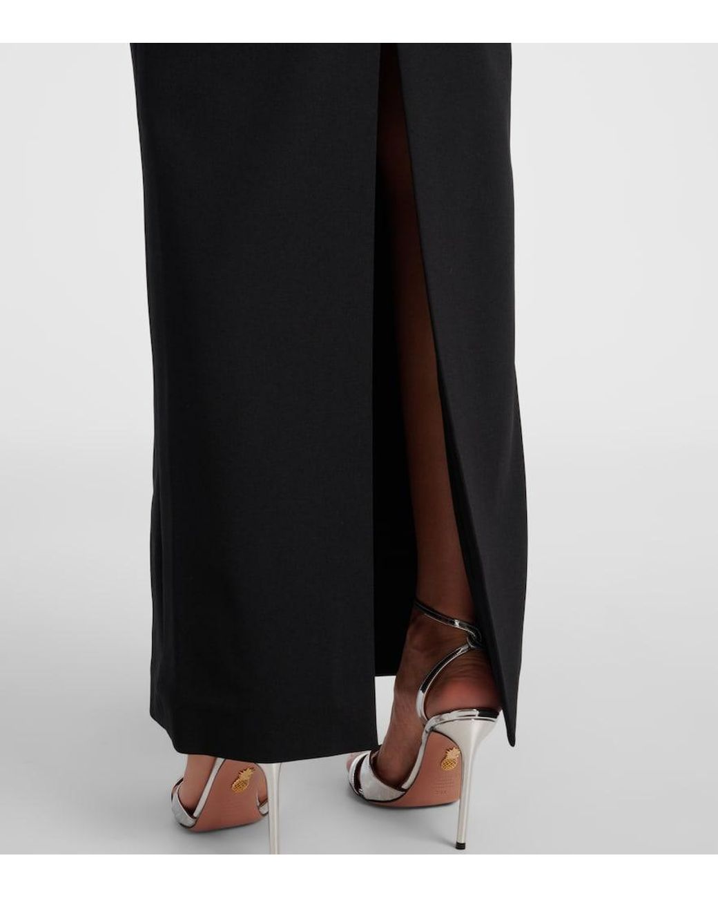Solace London Blue Ilona Halterneck Crepe Gown