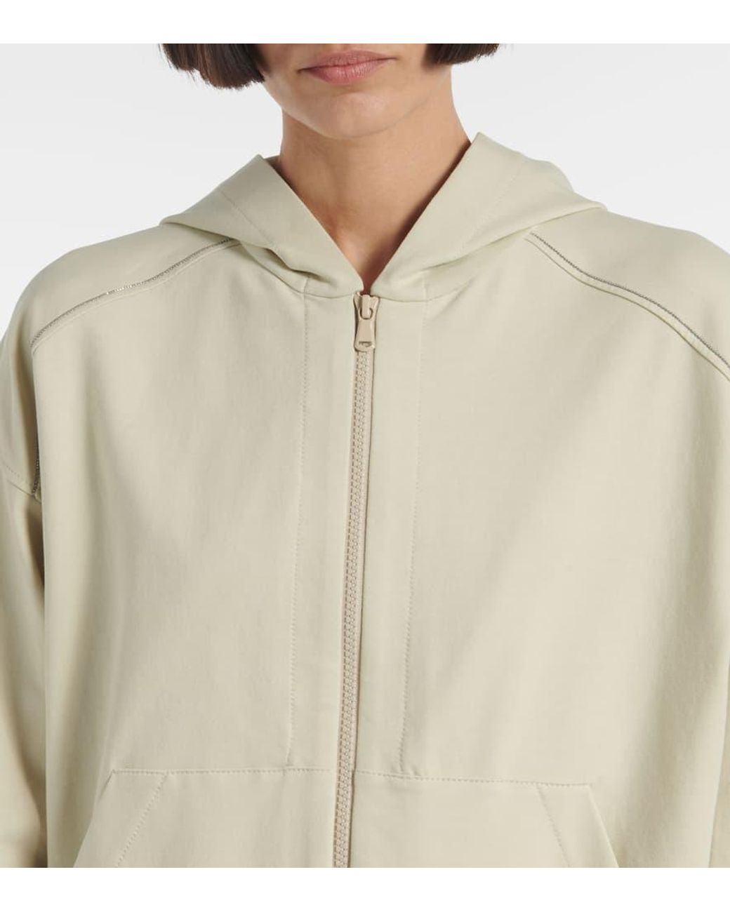 Brunello Cucinelli White Cotton Cardigan