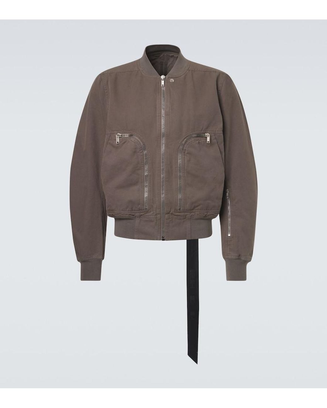 Rick Owens Brown Cotton Bomber Jacket for men