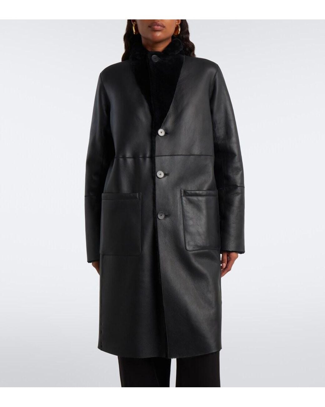 Joseph Black Britanny Reversible Shearling Coat
