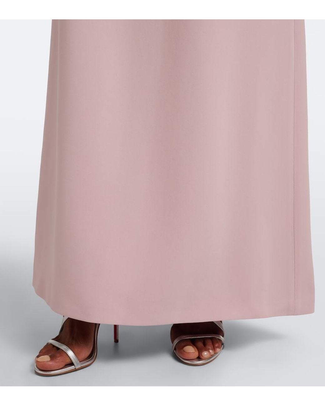 Costarellos Purple Jevi Embellished Floral Applique Crepe Gown