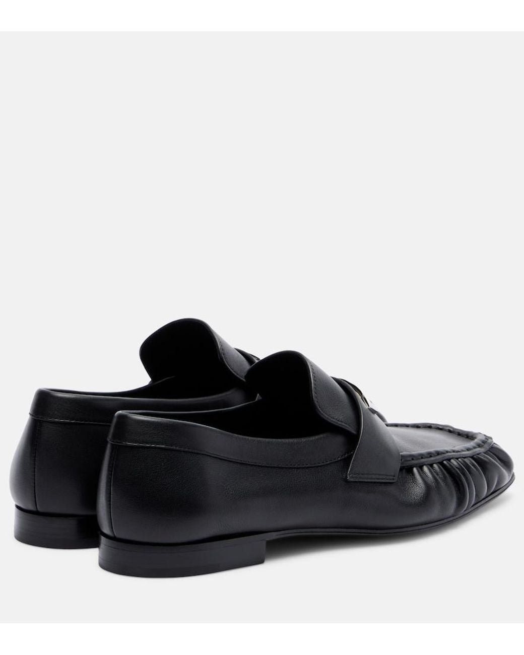 Christian Louboutin Black Mocallista Leather Penny Loafers