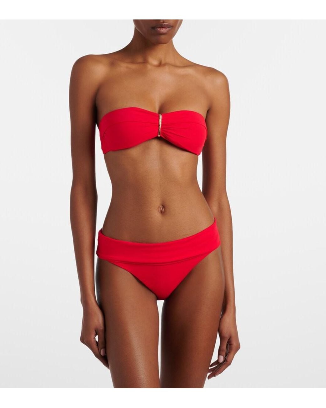 Melissa Odabash Red Bikini-Oberteil Positano