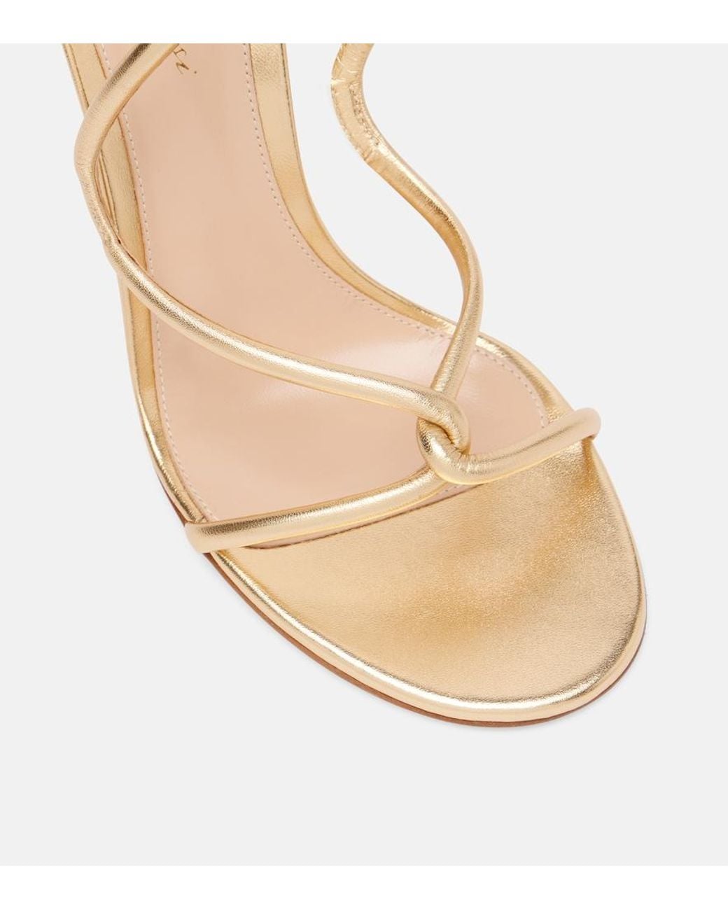 Gianvito Rossi Metallic Jungle Mamba 105 Leather Sandals