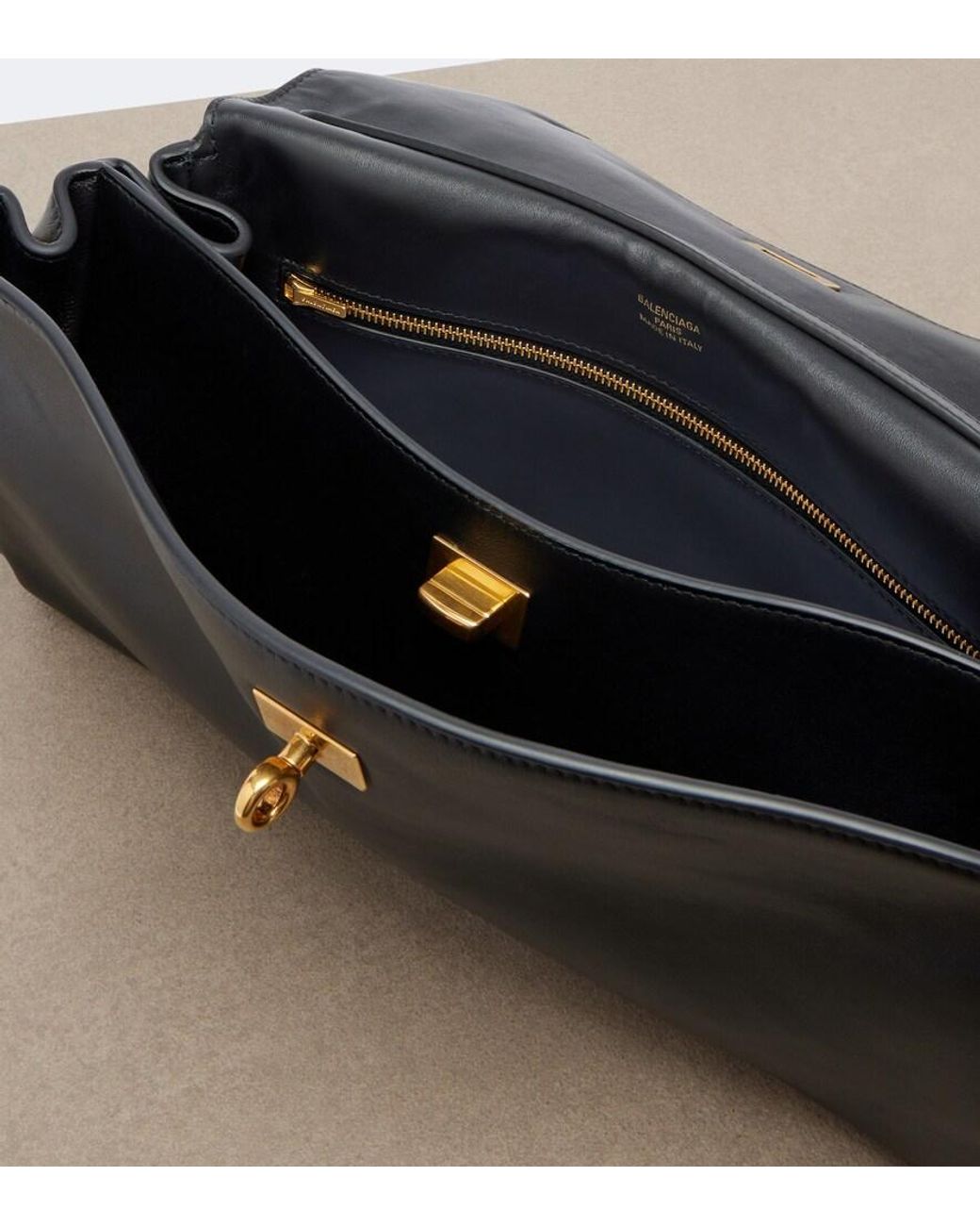 Balenciaga Black Rodeo Medium Leather Shoulder Bag