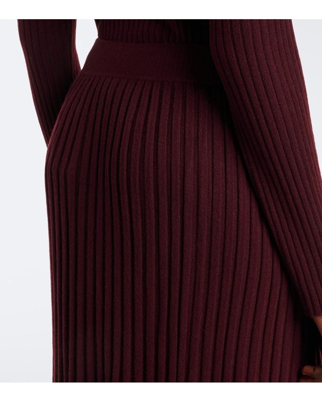 arch4 Purple Sabrina Cashmere Midi Skirt