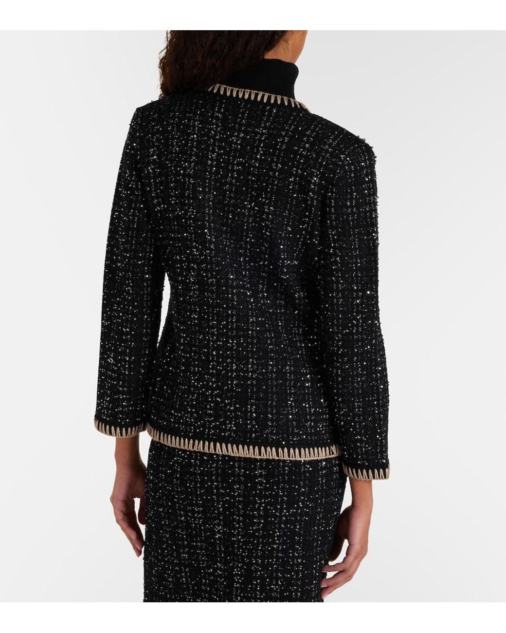 Veronica Beard Black Ceriani Tweed Cardigan