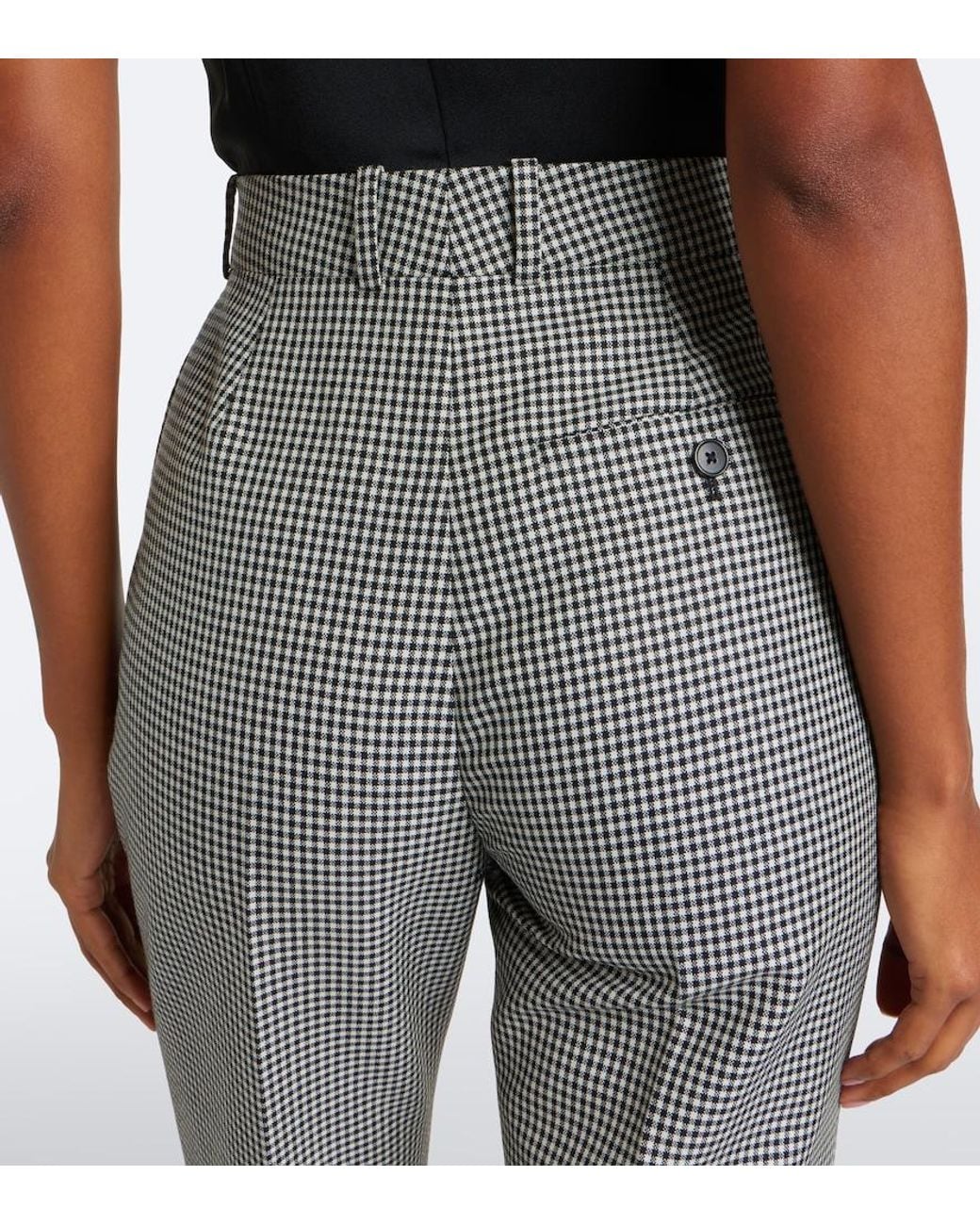 Givenchy Gray Gingham Slim Pants