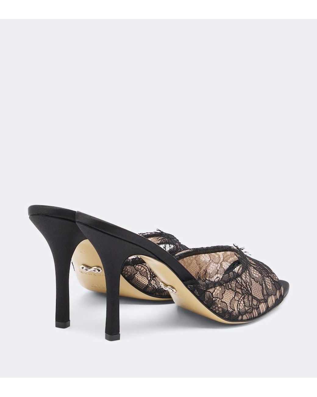 Mach & Mach Metallic Devon Lace Mules