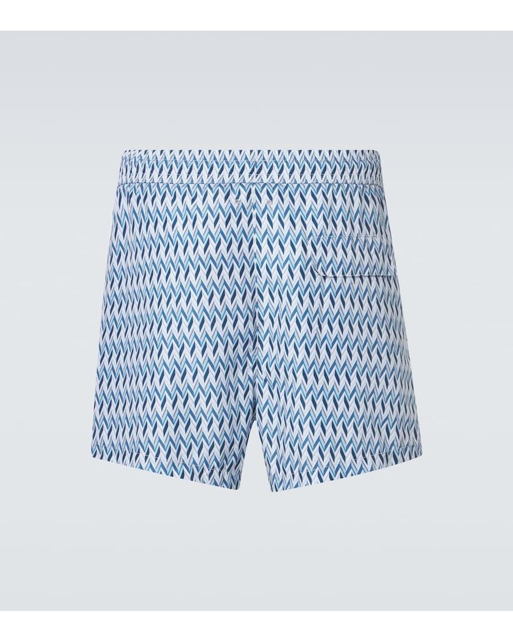 Missoni Blue Zigzag Swim Trunks for men